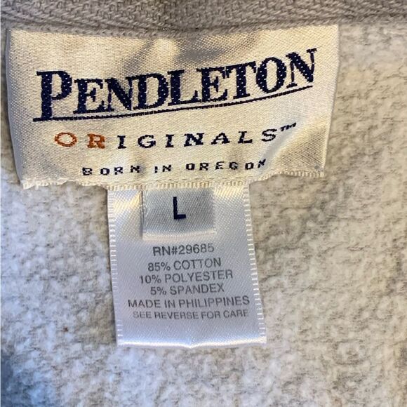 Pendleton Originals Gray full zip fleece jacket womans L outdoors hiking core - Picture 6 of 11